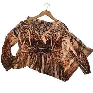 Body Central Womens Y2K Babydoll Dress Size L Empire Waist USA Boho Artsy Brown